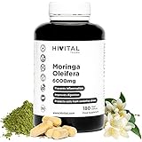 Moringa Oleifera 6000 mg. 180 vegane Kapseln für 6 Monate. Natürlicher...