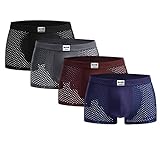 BOXR Underwear Herren Bambus Boxershorts 4er Pack Weich Atmungsaktiv und...