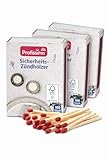 Streichhölzer Lang - 3er Pack á 100 Stück – Starke Zündkraft –...