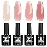 TOMICCA UV Nagellack Rosa Set, 4 Farben Gel Nagellack Für UV Lampe...