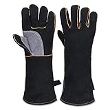 Extrem hitze- und feuerbeständige Handschuhe aus Leder mit Kevlar-Nähten,...