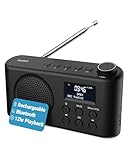 Tragbares Bluetooth DAB, DAB+ Radio | USB-C betrieben & wiederaufladbarer...