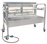 Beeketal 'BSG-120G' Gasgrill Spanferkelgrill aus Edelstahl mit Motor und...