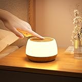 Bonsery Nachttischlampe Touch Dimmbar mit 9 Farbwechsel & 3 Modi, USB...