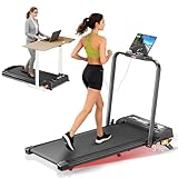 6 IN 1 Laufband für Zuhause mit Neigung bis 9%, Klappbares Laufband mit...