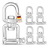 PinPro A4 Edelstahl Drehwirbel Auge-Gabel Form in mehreren Größen bis...