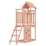 vidaXL Spielturm Braun 110,5 x 52,5 x 214 cm Massives Douglasienholz,...
