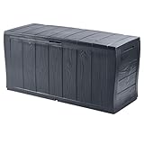 Koll Living Aufbewahrungsbox/Kissenbox 270 L - platzsparende Gartenbox mit...