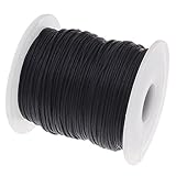 My-Bead Wachsschnur Baumwollschnur gewachst 90m x 1mm schwarz Top Qualität...