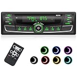 RDS Autoradio Bluetooth,Wistrue FM/AM/7 Farben Autoradio mit Bluetooth...