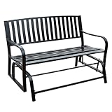 Outdoor Schaukelbank pulverbeschichtet Gartensitz mit Rückenlehne &...