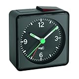 TFA Dostmann Wecker analog Push, 60.1013.01, ohne Ticken mit Licht, lauter...
