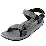 OutPro Herren Sport Sandalen Strand Trekkingsandalen mit Klettverschluss...