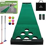 Kofull Golf Puttingmatte Puttingmatte Indoor （kostenlose 2 Golfputter + 6...