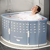 Masiunoz Fächerförmige faltbare Badewanne, tragbare Badewanne für...