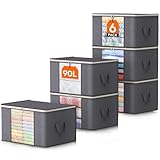 Lifewit 6 Stück 90L Aufbewahrungstasche, Aufbewahrungsbox mit Deckel,...