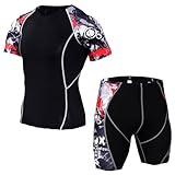 DUHENWU Herren Radtrikot Herren Atmungsaktives Radshorts Herren Kurz...