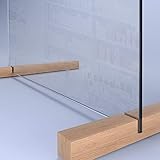 SARAR Spuckschutz aus 8mm echtes SICHERHEITSGLAS - (B) 120 cm x (H) 70 cm...