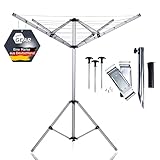 your GEAR Siena - Alu Wäschespinne für Caravan Camping Balkon Garten -...
