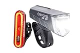 Büchel Fahrrad LED Set Vail 100 Lux mit Rücklicht Micro Lens COB StopTech