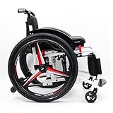 NRNQMTFZ Geländegängiger, ultraleichter Sportrollstuhl,Faltbarer...