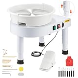 VEVOR Töpferrad 28 cm 350 W Töpferscheibe Weiß Elektrische...