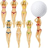 6 Stücke Bikini Mädchen Golf Tees 76 mm/ 3 Zoll Damen Mädchen Golf Tees...