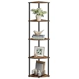 SONGMICS HOME Superschnelle werkzeuglose Montage, Eckregal mit 5 Ebenen,...