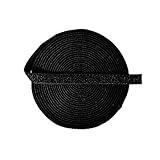 Bristlegrass Elastisches Band zum Nähen, 0,95 cm, 4,5 m, schwarz +...