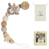 Handgemachte Elch Design Schnullerkette Cup Catcher BPA-frei...