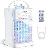 Klimaanlage Mobil, 4-in-1 Mobile Klimaanlage, Ventilator mit Wasserkühlung...