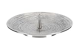 Kerzenteller Spiral Design Messing vernickelt Silber mit Dorn für bis Ø...