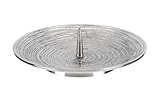 Kerzenteller Spiral Design Messing vernickelt Silber mit Dorn für bis Ø...