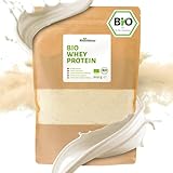 RheinNatur Bio Whey Protein-Pulver 900 g - Geschmacksneutrales...