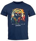 Neverless® Herren T-Shirt Musik DJ Chill Faultier Print Aufdruck Relax...
