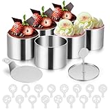 Dessertringe Set 8er - HAUSPROFI Premium Edelstahl Speiseringe (Ø7.5cm)...