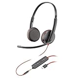 Poly Blackwire 3225 Schnurgebundenes Headset – Noise Cancelling-Mikrofon...