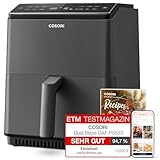 COSORI Heißluftfritteuse XXL, Dual Blaze, 6,4 L(1.8kg) Wifi verbunden,...