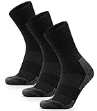 HIYATO Merino Wandersocken Herren & Damen 3 Paar - Gepolstert, 60%...