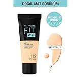 Maybelline New York, MakeUp Fit Me Foundation Matte, 112 Soft Beige, 30...