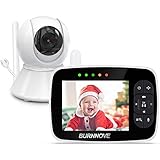 BURNNOVE Babyphone mit Kamera 3,5 Zoll Video Babyphone 355° Schwenk- &...