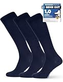 OCERA 3 Paar Bambus Kniestrümpfe (Unisex) für Damen und Herren in...