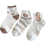 Ymxygz Damen-söckchen, 3 Paar Cartoon-Capybara-socken, Sommersocken...