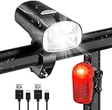LED Fahrradlicht Set, STVZO Zugelassen Fahrradbeleuchtung Fahrradlampe...