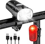 LED Fahrradlicht Set, STVZO Zugelassen Fahrradbeleuchtung Fahrradlampe...