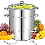 WXFKLDJ Dampf-Entsafter Zum Einmachen, 11 Quart Obst-Gemüse-Dampfgarer Mit...