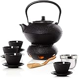 Bonvivre Teeservice 12-teilig aus emailliertem Gusseisen - für 4 Personen...