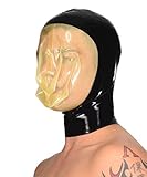 MFMYEE Bondage Latex maske,BDSM-maske Fetisch Kopfhaube Latex Cosplay...