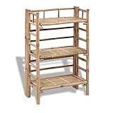 vidaXL Blumenregal Bambus Holzregal Standregal Pflanzregal Bücherregal...