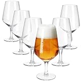 MamboCat 6er Set Carré Bierglas I 400ml, Höhe 18cm I für 6 Personen I...